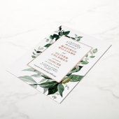 Chic Botanique Cadre Mariage VRAI Foil Invitation (Rotation)