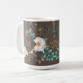 Chic Botanique Monogramme Café Mug (Devant gauche)