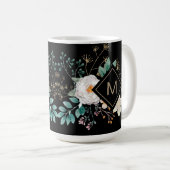 Chic Botanique Monogramme Café Mug (Devant droit)