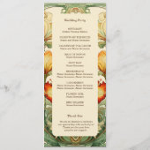 Chic Botanische Art Nouveau Alfonse Mucha Programma (Achterkant)