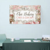 Chic Boulangerie Chic Shabby Bannière Vintage (Salon professionnel)