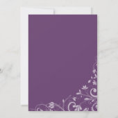 Chic Bouquet (Plum) Invitations De Mariage (Dos)