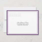 Chic Bouquet (Plum) RSVP Briefkaart (Achterkant)