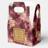 Chic Bourgogne Blush Goud Trouwgunst Gift Box Bedankdoosjes (Geopend)