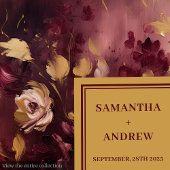 Chic Bourgogne Blush Goud Trouwpapier Servetten