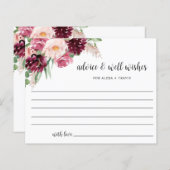 Chic Bourgogne Rose Blush Conseils, carte de souha (Devant / Derrière)