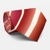 Chic Bourgogne Terra Cotta Gold Cravate rayée (Roulé)