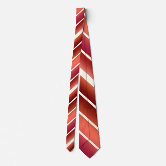 Chic Bourgogne Terra Cotta Gold Cravate rayée (Dos)