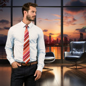 Chic Bourgogne Terra Cotta Gold Cravate rayée