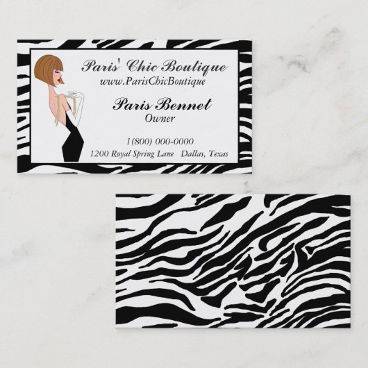 Chic Boutique Cartes de visite (Devant / Derrière)