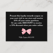 Chic Boutique Clair Pink Ribbon rabais Coupon (Dos)
