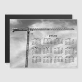 Chic Bouw Kraan Foto 2026 Kalender Magnet (Voorkant / Achterkant)