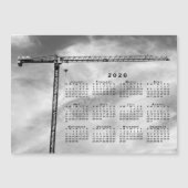 Chic Bouw Kraan Foto 2026 Kalender Magnet (Voorkant)