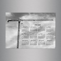 Chic Bouw Kraan Foto 2026 Kalender Magnet