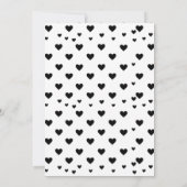 Chic Bow Coquette & hart Baby shower Kaart (Achterkant)