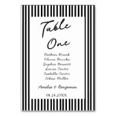 Chic Bow Minimalist Stripe Black White wedding Kaart (Voorkant)