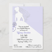 Chic Bride dans Veil Invitation de douche nuptiale (Devant)