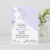 Chic Bride dans Veil Invitation de douche nuptiale (Debout devant)