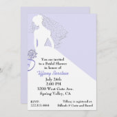 Chic Bride dans Veil Invitation de douche nuptiale (Devant / Derrière)