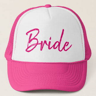 Chic Bride Hot Pink en White Trucker Pet