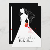 Chic Bride met de Uitnodiging van de Bridal van de (Voorkant / Achterkant)