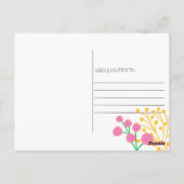 Chic Bright Bloemen Dank u Briefkaart (Achterkant)