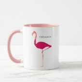 Chic Bright Roze Gepersonaliseerde Waterverf Flami Mok (Links)