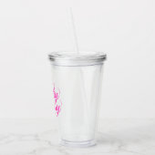 Chic Bright roze script 60e verjaardag Acryl Drinkbeker (Links)