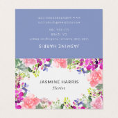 Chic Bright Waterverf Floral Folded Visitekaartje (Buitenkant ongevouwen)
