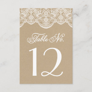  Chic Brocade Lace Table Number Kaarten
