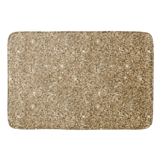 Chic Bronze Gold Glitter Badmat (Voorkant)