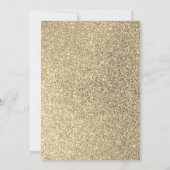 Chic Bronze Gold Glitter Brithday Uitnodiging (Achterkant)
