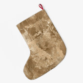 Chic Bronze Gold Glitter Grote Kerstsok (Achterkant (Hangend))