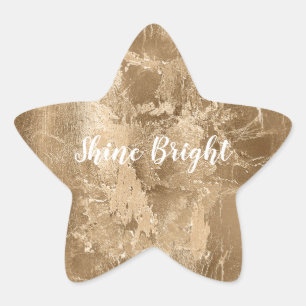 Chic Bronze Gold Ster Sticker