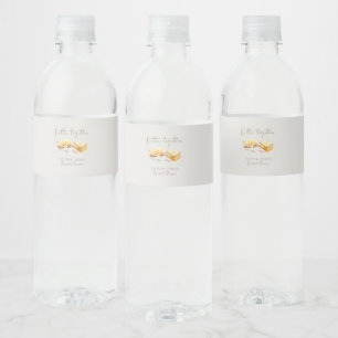 Chic brood en boter bruidsfeest waterfles etiket