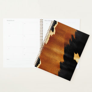 Chic Brown Black Cream Western Cowhide