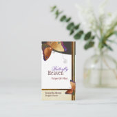 Chic Brown Butterfly gepersonaliseerd Visitekaartje (Staand voorkant)