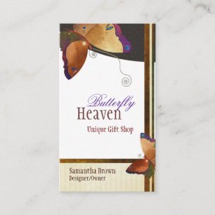 Chic Brown Butterfly gepersonaliseerd Visitekaartje