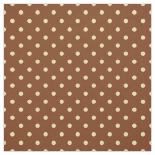Chic Brown Cream Spotty Polka Dot Pattern Stof