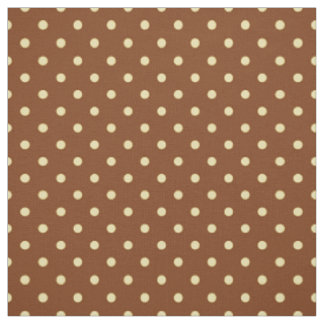 Chic Brown Cream Spotty Polka Dot Pattern Stof