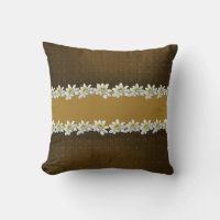 Chic Brown et or Edelweiss Accent Coussin