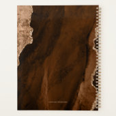 Chic Brown Gold Glitter Agate Custom Monogram 2023 (Dos)