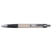 Chic Brown White Stripes Pen (Achterkant)