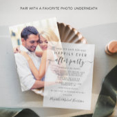 Chic bruiloft receptie Bewaar de datum Vellum Uitnodigingen