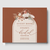 Chic brûlé orange pampas boho livre d'or (Recto)