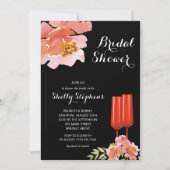 Chic Brunch et bulles florales Invitations (Devant)