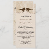 Chic brune cage d'oiseau, programmes de mariage in (Devant / Derrière)