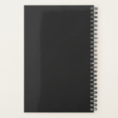 Chic Brush Stroke Black Faux Silver Brush Monogram (Dos)