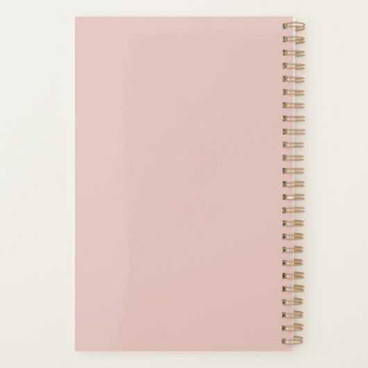 Chic Brush Stroke Faux Rose Gold Elegant Monogramm (Dos)