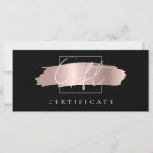 Chic Brush Stroke Roos Goud Zwart Cadeaubon (Voorkant)